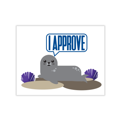 Seal of Approval Greeting Card