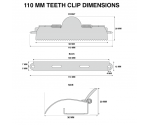 110 mm Silver Teeth Clip