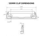 120 mm Teal Clipboard Clip 