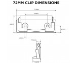 72 mm Distressed Clipboard Clip