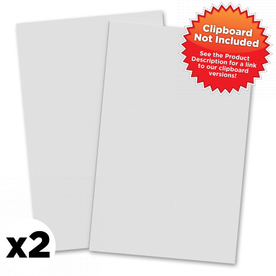 2 Pack - Vertical 11 x 17 MDF Clipboard Notepad - Blank