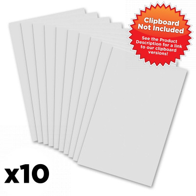 10 Pack - Vertical 11 x 17 MDF Clipboard Notepad - Blank