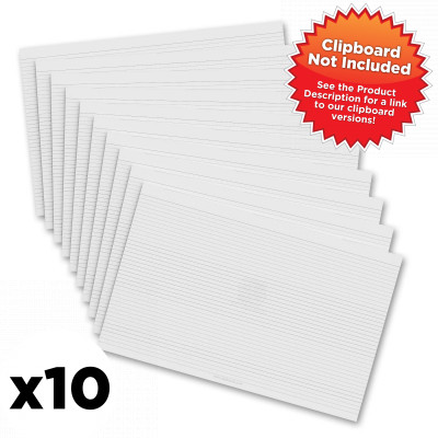 10 Pack - Horizontal 17 x 11 MDF Clipboard Notepad