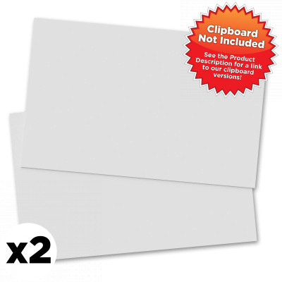 2 Pack - Horizontal 17 x 11 MDF Clipboard Notepad - Blank