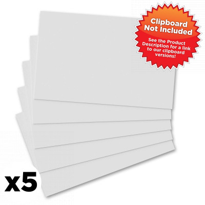 5 Pack - Horizontal 17 x 11 MDF Clipboard Notepad - Blank