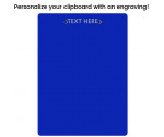 Letter Size 8.5 x 11 Aluminum Clipboard | Blue