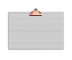 White Aluminum 17 x11 Ledger Clipboard with Butterfly Clip