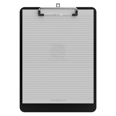 Letter Size 8.5 x 11 Plastic Clipboard | Black
