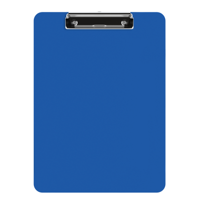Letter Size 8.5 x 11 Plastic Clipboard | Blue