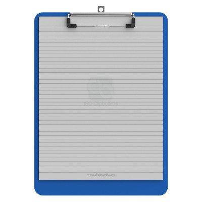 Letter Size 8.5 x 11 Plastic Clipboard | Blue