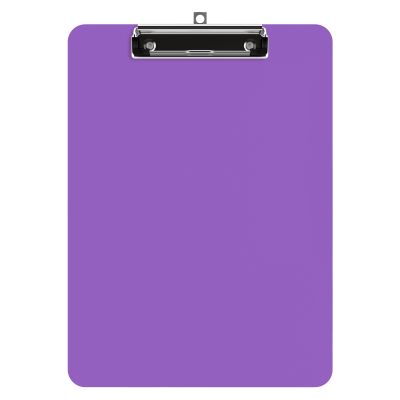 Letter Size 8.5 x 11 Plastic Clipboard | Lilac