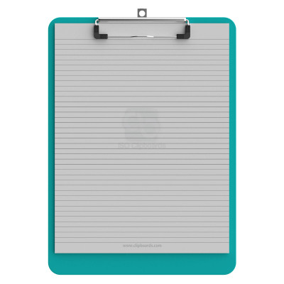 Letter Size 8.5 x 11 Plastic Clipboard | Teal