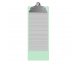 4.25 x 11 Aluminum Server Clipboard - Mint
