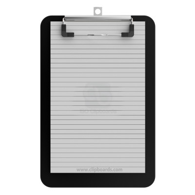 Memo Size 5 x 8 Plastic Clipboard | Black
