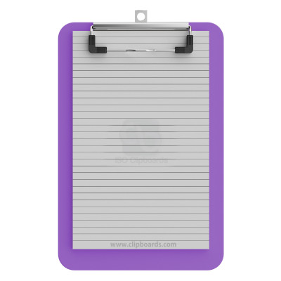 Memo Size 5 x 8 Plastic Clipboard | Lilac