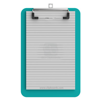Memo Size 5 x 8 Plastic Clipboard | Teal