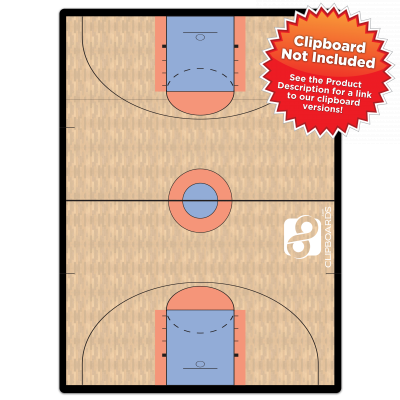 Flat Basketball Court Adhesive Reference Label 