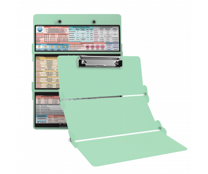WhiteCoat Clipboard® Trifold - Mint Anesthesia Edition
