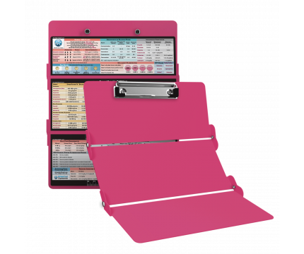 WhiteCoat Clipboard® Trifold - Pink Anesthesia Edition
