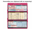 WhiteCoat Clipboard® Trifold - Pink Anesthesia Edition