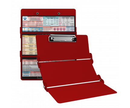 WhiteCoat Clipboard® Trifold - Red Anesthesia Edition