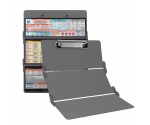 WhiteCoat Clipboard® Trifold - Silver Anesthesia Edition