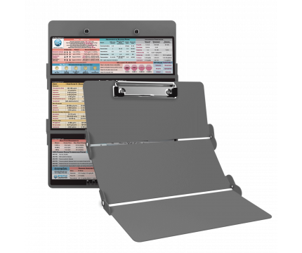 WhiteCoat Clipboard® Trifold - Silver Anesthesia Edition