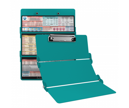 WhiteCoat Clipboard® Trifold - Teal Anesthesia Edition