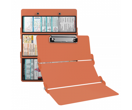 WhiteCoat Clipboard® Trifold - Coral Cardiology Edition