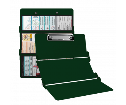 WhiteCoat Clipboard® Trifold - Green Cardiology Edition
