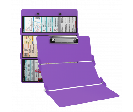 WhiteCoat Clipboard® Trifold - Lilac Cardiology Edition