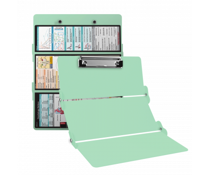 WhiteCoat Clipboard® Trifold - Mint Cardiology Edition