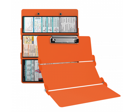 WhiteCoat Clipboard® Trifold - Orange Cardiology Edition