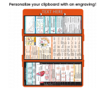 WhiteCoat Clipboard® Trifold - Orange Cardiology Edition