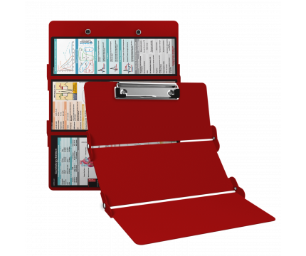 WhiteCoat Clipboard® Trifold - Red Cardiology Edition