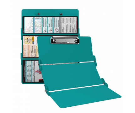 WhiteCoat Clipboard® Trifold - Teal Cardiology Edition