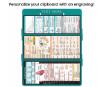 WhiteCoat Clipboard® Trifold - Teal Cardiology Edition