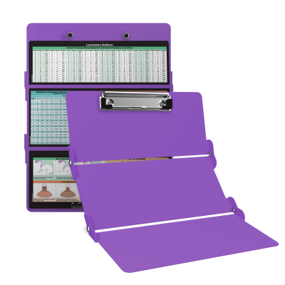 WhiteCoat Clipboard® Trifold - Lilac Lactation Consultant Edition