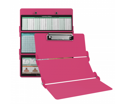 WhiteCoat Clipboard® Trifold - Pink Lactation Consultant Edition