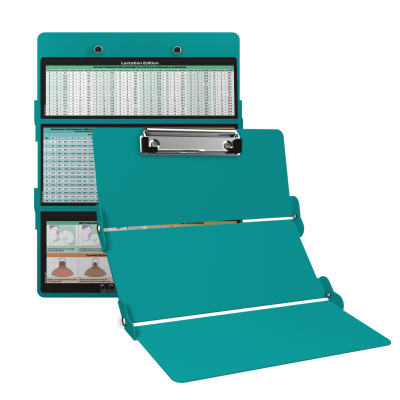 WhiteCoat Clipboard® Trifold - Teal Lactation Consultant Edition