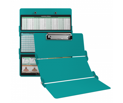 WhiteCoat Clipboard® Trifold - Teal Lactation Consultant Edition