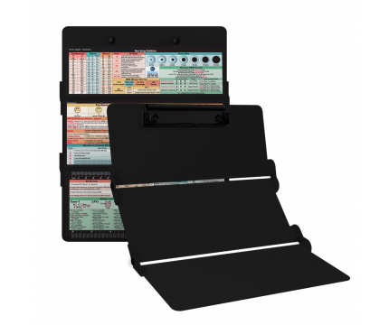 WhiteCoat Clipboard® Trifold - Blackout Nursing Edition