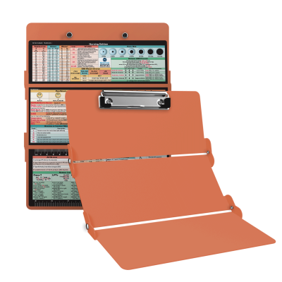 WhiteCoat Clipboard® Trifold - Coral Nursing Edition