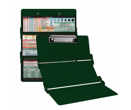 WhiteCoat Clipboard® Trifold - Green Nursing Edition