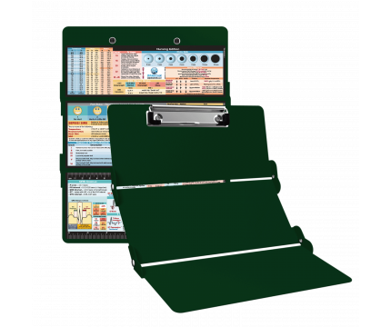 WhiteCoat Clipboard® Trifold - Green Nursing Edition
