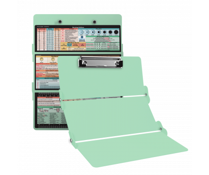 WhiteCoat Clipboard® Trifold - Mint Nursing Edition