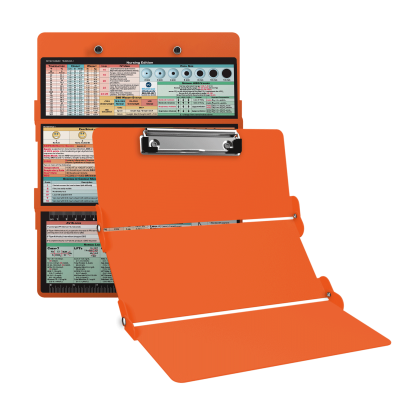 WhiteCoat Clipboard® Trifold - Orange Nursing Edition