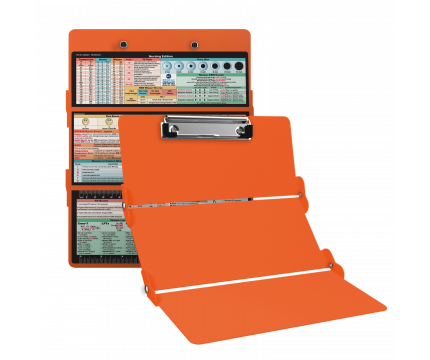 WhiteCoat Clipboard® Trifold - Orange Nursing Edition