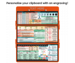 WhiteCoat Clipboard® Trifold - Orange Nursing Edition