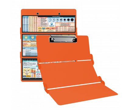WhiteCoat Clipboard® Trifold - Orange Nursing Edition